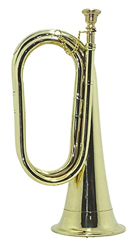 SHREYAS Brass Bugle Professional Civil War Era US Militär Kavallerie Stil Horn