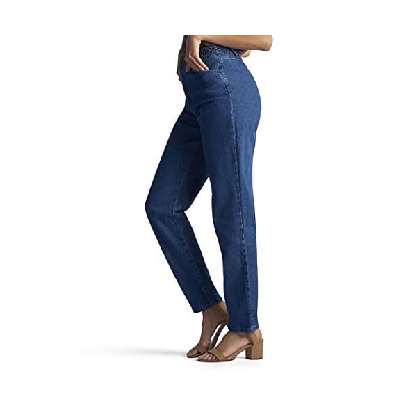 LEE-Womens-Relaxed-Fit-Side-Elastic-Tapered-Leg-Jean Lee Women's Missy Relaxed-Fit Side Elastic Tapered-Leg Jean, Pepper Stone, 16