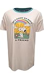 MJC Womens Peanuts Snoopy and Woodstock Rainbow Friends Nightshirt (Medium)