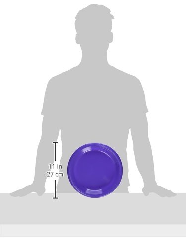 New Big Party Pack Plastic Plates-10, Pack Of 50, Purple #TOP1