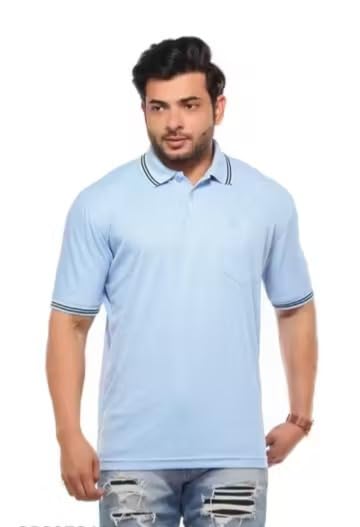 Image of Men's Polo T-Shirt, Grey, Short Sleeve, Casual Style with Chest Pocket