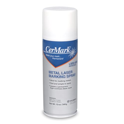 CerMark LMM6000 12oz Metal Marking Spray for Hard Uncoated Metals. Bonding Adhesive Each (12oz) (1)