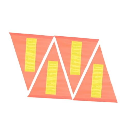 Abaodam 4Pcs High Visibility Reflective Bike Safety Flag Durable Design for Bikes Wheelchairs Scooters Easy Installation Yellow Color for Enhanced Road Safety