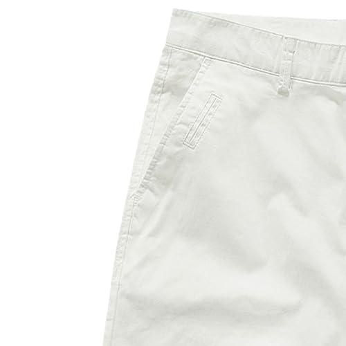 Short homme blanc coupe chino classique léger extensible 48 FR