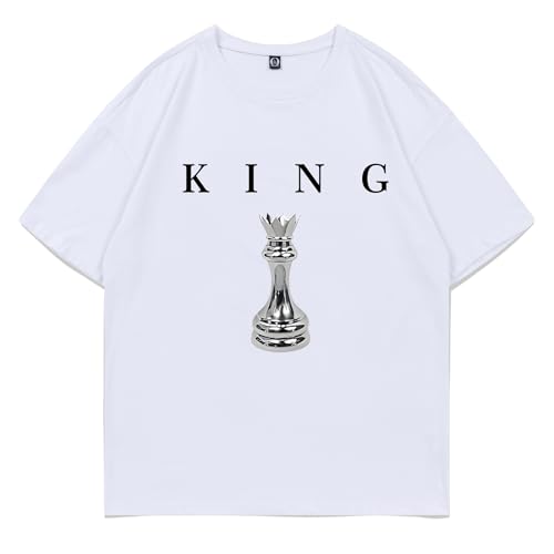 Men's King Chess Shirt Graphic Tees Designer Printed T Shirts for Men Urban Letter T-Shirt Streetwear2