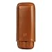 Brown Genuine Leather 2 ct Adjustable Cigar Case Travel Holder