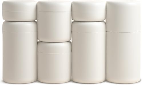 DABEI Travelpods – 7 Auslaufsichere Kosmetik Reise Behälter zum Befüllen, Magnet Behälter Spülmaschinenfest, Hartschalen Reisespender BPA-Frei, Reiseflaschen zum Befüllen 55ml, 30ml & 10ml (Sandstone)