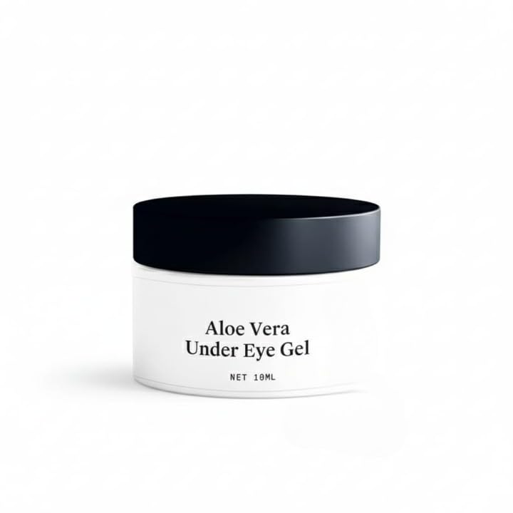 Aloe Vera Under Eye Gel For Dark Circles, Fine Lines & Puffiness (10 ML) | Infused With Coffee Oil, Black Tea, Organic Chamomile & Vitamin C | All Skin Types | All-Natural, Vegan & Cruelty-Free