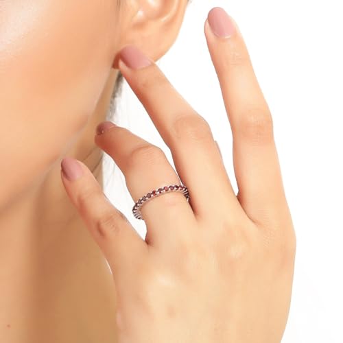 Bague grenat naturel pierre de naissance janvier