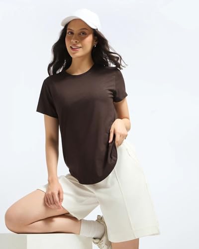 Image of Wellbi Bamboo Women's Tshirt - Ultra-Soft, Breathable & Sustainable | Premium Cotton Blend for Supreme Comfort | Stylish & Eco-Friendly T-Shirt for Women | Tshirt Women Cotton