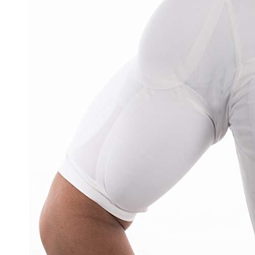 Men Shaper False Muscle Chest T-Shirt Fake Shoulders Padded Underwear Compression T-Shirts4