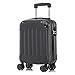 yonsly Koffer Suitcase S Schwarz, Trolley Reisekoffer, Rollkoffer Handgepäck mit 4 Rollen 360°, Hartschalenreisekoffer, Zahlenschloss, Weicher Gummigriff