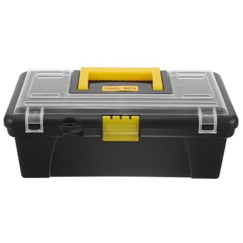 SOLUSTRE Caja de Herramientas para Coche Multifuncional de Plástico Negro, Organizador Portátil Gran Capacidad para Almacenamiento y Transporte de Herramientas y Accesorios