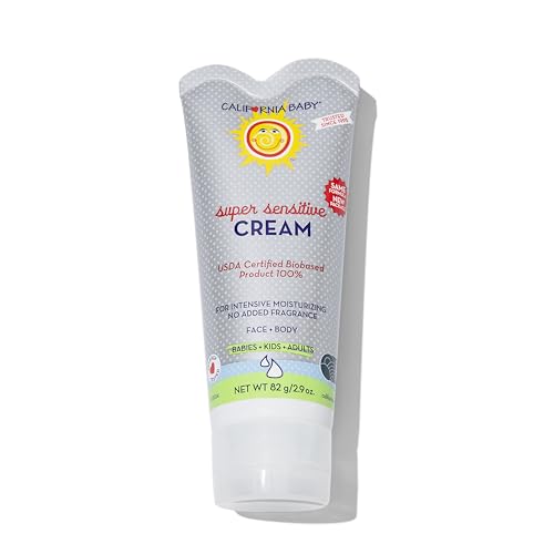 Image of California Baby Super Sensitive Unscented Cream | 100% Plant-Based Moisturizer | Soothing Baby Lotion For Newborn | Hypoallergenic | 2.9 oz / 82 g