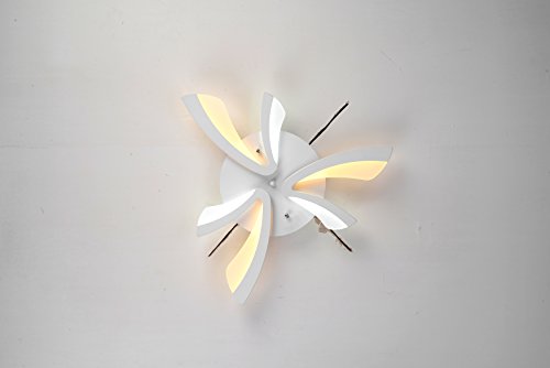Maso Home, Dimmable 60W Led Acrylic Panel Modern Style Flush Mount Light Ceiling, Light Pendant, Ceiling Lights, White, Integrated With Remote Control (With 3 Light White) #TOP4
