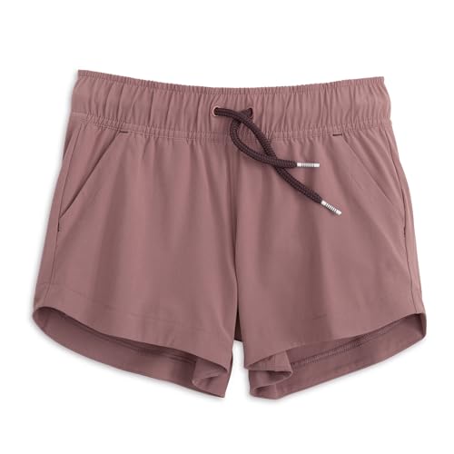 Free Fly Girls Pull-On Breeze Short - UPF 50+ Sun Protection Moisture-Wicking Girls Athletic Shorts, Sizes 7-16 Activewear