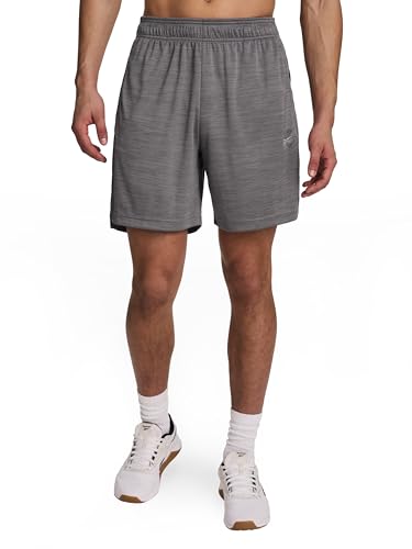 Reebok Apparel Short masculino com distância de 17,78 cm, Cinza mesclado, M