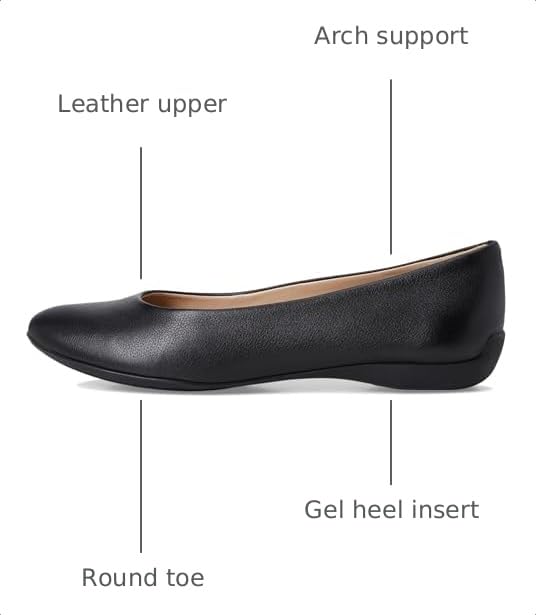 Image of Women's Genuine Leather Comfort Slip on Ballet Flats