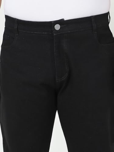 Image of Urbano Plus Men's Straight Fit Mid Rise Washed Jeans Stretchable