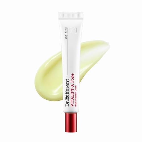Dr.Different VITALIFT-A Forte Retinal 0.1% Intensive Anti-Aging Cream for Wrinkle Reduction Skin Elasticity Lifting Firming with Vita A K-Skincare made by Korean Dermatologist.