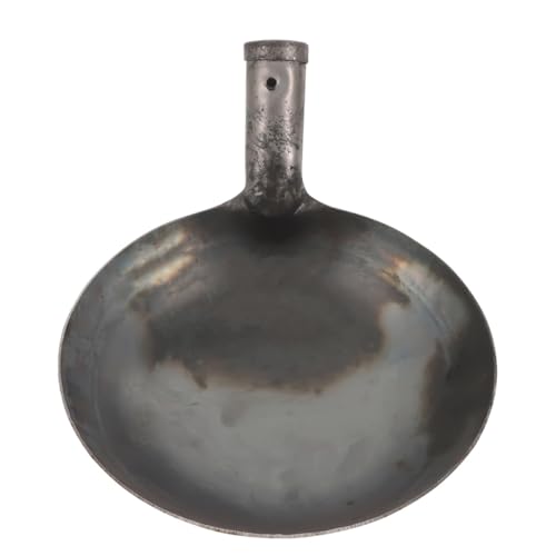 HOMSFOU Cucharón de Metal Grande para Jardinería, Pala Portátil para Agua y Limpieza de Desagües, Herramienta Resistente para Jardín y Hogar, Cuchara Reutilizable Ergonómica