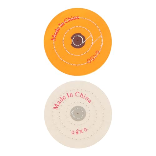 SMASOLO 2pezzi Disco Lamellare Per Levigatura e Lucidatura Su Metalli Legno Plastica Girante Colore Bianco e Giallo