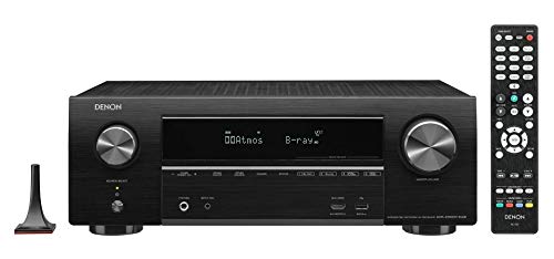 Denon AVR-X1600HDAB 7.2-Kanal AV-Receiver, HiFi Verstärker, Alexa Kompatibel, 6 HDMI Eingänge, DAB+, Bluetooth und WLAN, Musikstreaming, Dolby Atmos, AirPlay 2, HEOS Multiroom