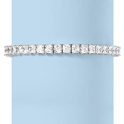 Ross-Simons 16.00 ct. t.w. Princess-Cut CZ Tennis Bracelet in Sterling Silver3