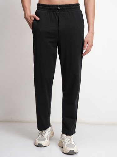 Image of Highlander Men's Solid Trackpants | Relaxed Straight fit| Track Pants | Track Pants for Men | Men Track Pant | Men Track Pant Stylish | Sports | Gym wear