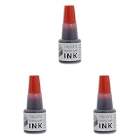 Imprint Stempelfarbe zum Nachfüllen für Stempelkissen 9072M & 9073M, Wasserbasierend Rot, 3er Pack