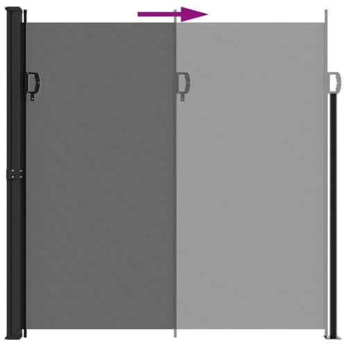Store latéral extensible anthracite avec cadre en acier et aluminium robuste