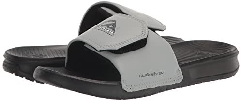 Quiksilver Boy's Bright Coast Adjust Youth Flip-Flop Slide Sandal, Grey 1, 6 Big Kid #TOP6