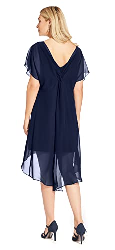 Image of Adrianna Papell Chiffon Overlay Sheath Dress