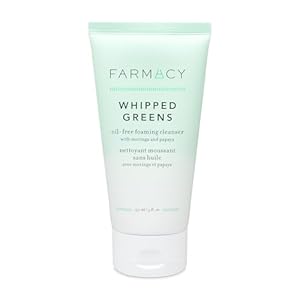 Farmacy Whipped Greens Face Wash – Oil Free Foaming Facial Cleanser for Combination and Oily Skin (150ml)