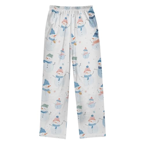 Christmas Pajama Pants Snowme Colorful Pattern Long Sleep Pants Lounge Bottoms2