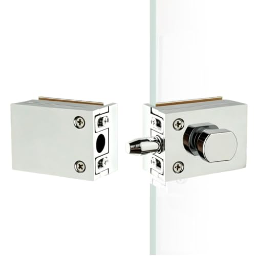Serrure pour porte de douche en verre robuste contre le jeu