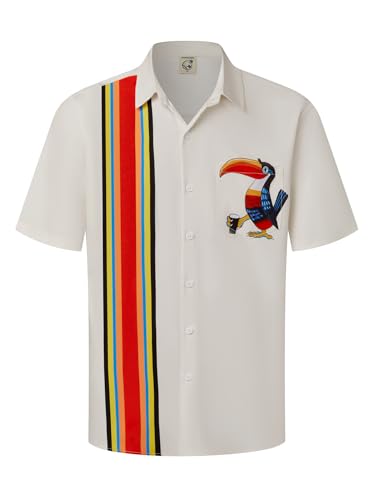 Amazon.com: Hardaddy Men's Vintage Bowling Shirt Short Sleeve