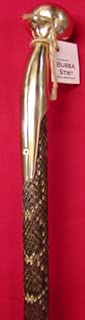 Rattlesnake Walking Cane Bubba Stik - Covered in Diamondback Rattlesnake Skin from Texas. Cane top is authentic Hame used on draught horse harnesses like the Budweiser team. This walking cane is limited due to rattlesnake season - coolthings.us
