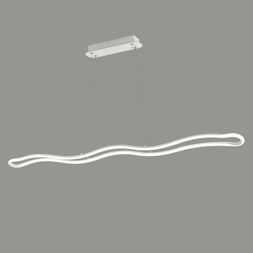 Luces colgantes minimalistas modernas de 36W y lámpara lineal negra para isla de cocina