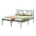 Kujielan Metal Platform Bed Frame with Headboard, 14 Inches King Bed, No Box Spring Needed, Steel Slat Support, Black, Easy Assembly