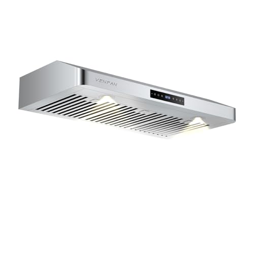VENFAN Hotte de cuisine sous armoire de 91,4 cm, 1200 CFM ultra puissante avec détection de mouvement et contrôle tactile à 4 vitesses, filtres lavables au...
