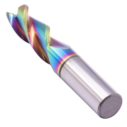 Image of 1 /2 inch 3 Flute Solid Carbide Square End Mill for Aluminum, DLC Coated | 37 Helix, 1 /2 inch Cutting Dia, 1 /2 inch Shank Dia, 1-1 /4 inch Length of Cut, 3 inch Overall Length, for Milling Aluminum and Copper
