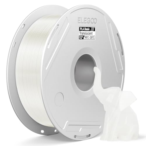 ELEGOO Basic Transparent PLA Filament, 1kg