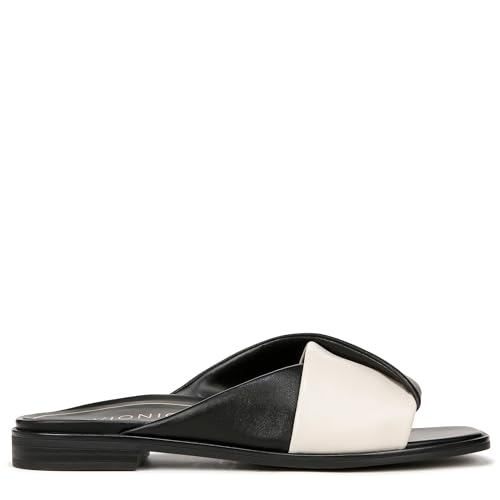 Image of Vionic Women's Poppy Miramar Slide Comfortable Flat Sandals- Supportive Dressy Sandals Comfort Shoes That Includes a Concealed Orthotic Insole Sizes 5-12