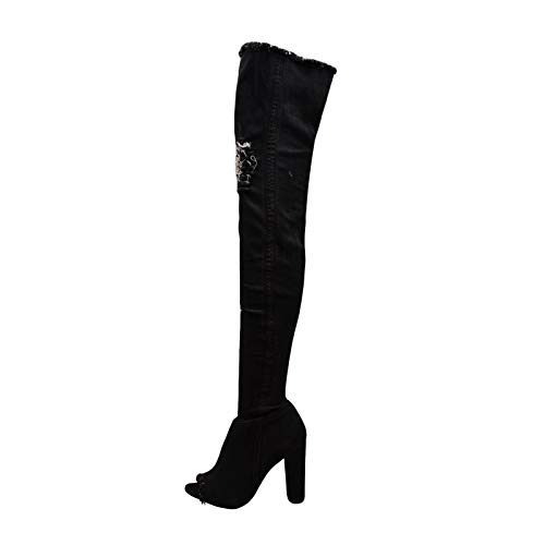 Best Denim Open Toe Boots For Spring