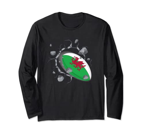 Camiseta 2021 Wales Rugby Union | Regalo para los fans del rugby galés Manga Larga