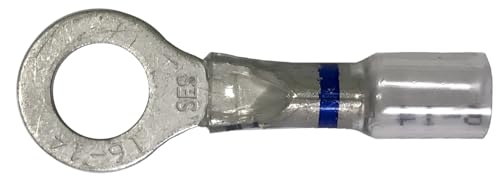 Sherco-Auto Clear Heat Shrink Ring Terminal 16-14 Gauge 5/16 Stud - 50 Pack - Made in USA