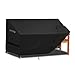 Callni Copertura per Panchina da Giardino a 3 Posti, Impermeabile, Anti-UV, in Tessuto 420D Copridivano per Mobili, Coperture per sedie da giardino 163 x 66 x 63/89cm