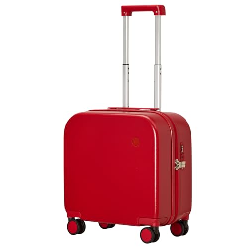 mixi Carry on Luggage, Suitcase with Spinner Wheels 16in Luggage Hardshell Lightweight Rolling Suitcases PC with Cover & TSA Lock, Red by mixi - Used condition - US$100.01