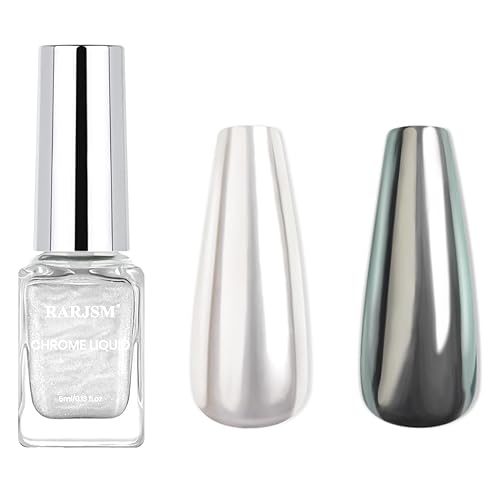 RARJSM Chrome Liquid Nail Powder Magic Silver...